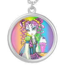 "Molly" Rainbow Sherbet Ice cream Fairy Necklace necklaces