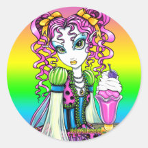 "Molly" Sherbet Ice Cream Rainbow Fairy Stickers