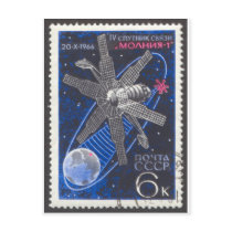 Molniya Communications Satellite Post Card
