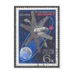 Molniya Communications Satellite Post Card