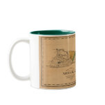 Molokai, 1897, Vintage Hawaii Map Coffee Mugs