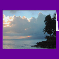 Molokai seen off the coast of Maui, Hawaii cards