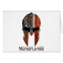 Molon Labe - Come and Take Them USA Spartan Card