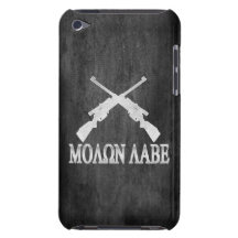 Molon Labe Crossed Rifles 2nd Amendment iPod Case-Mate Cases