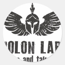 Molon Labe Round Stickers