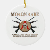 Molon Labe - Spartan Shield Ornaments