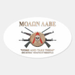 Molon Labe - Spartan Shield Oval Sticker