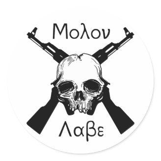 Molon Labe Round Sticker