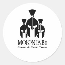 MOLON LABE Triple Threat words Stickers