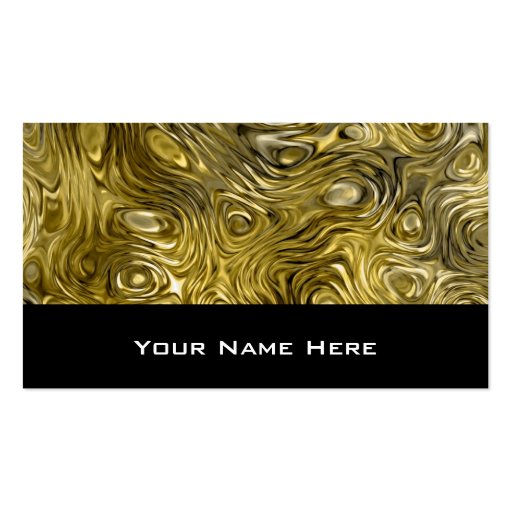 Molten "Gold" print business card black (front side)