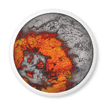 Molten Moon (White BG)...Magnet