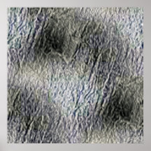 MOLTEN silver AQUA MELTED METAL DIGITAL ABSTRACT R Poster