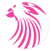 Moluccan Cockatoo Round Stickers