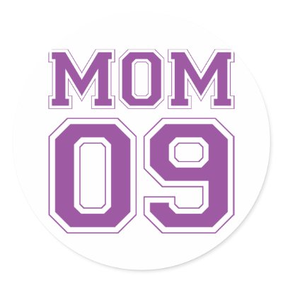Mom 2009 - Purple Round Stickers by visualnewbie