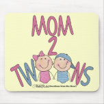 Mom 2 Twins Boy and Girl mousepads