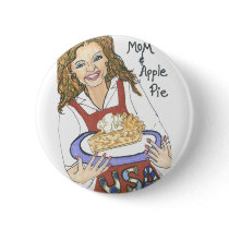 Mom and Apple Pie Button