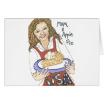 Mom and Apple Pie Greeting Cards