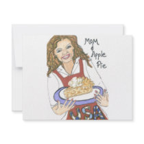 Mom and Apple Pie Custom Invitation