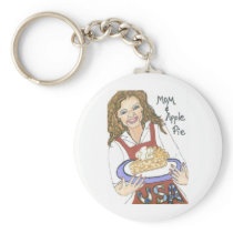 Mom and Apple Pie Keychains