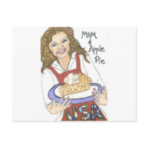 Mom and Apple Pie Postcard