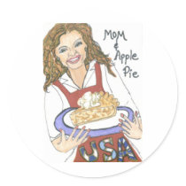 Mom and Apple Pie stickers