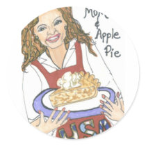 Mom and Apple Pie stickers