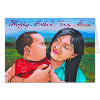 Mom and Babe Mother's Day Greeting Card