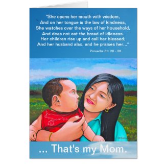 Mom and Babe Mother's Day Greeting Card3