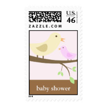 Mom and Baby Bird Postage Stamps