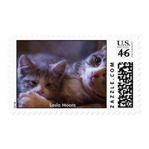 Mom and Baby Cats Postage
