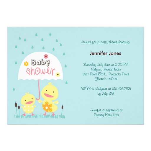 Mom and Baby Chick Custom Announcements