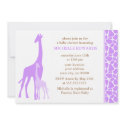 Mom and Baby Giraffe Baby Shower Invitations invitation