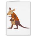 Mom and Baby Kangaroo cards