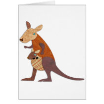 Mom and Baby Kangaroo cards