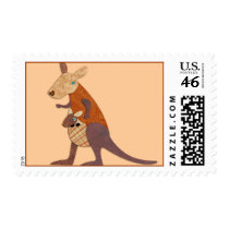 Mom and Baby Kangaroo postage by ElainePlesser Mom and Baby Kangaroo postage