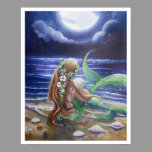 Mom and Baby mermaids Poster posters