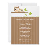 Mom and Baby Owl Baby Shower Invitations