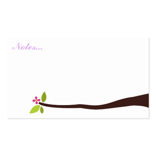Mom and Baby Owl Calling Cards Business Card (back side)