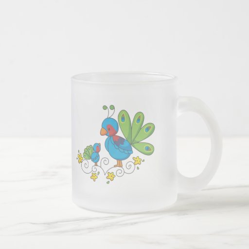 Mom and Baby Peacock Coffee Mug