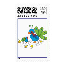 Mom and Baby Peacock stamps