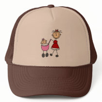 Mom And Baby Stick Figures Hat by stick_figures Mom And Baby Stick Figures Hat
