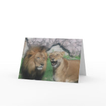 Mom and Dad Lion Greeting Card