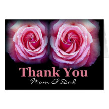 Mom and Dad - Wedding Thank You Greeting Cards