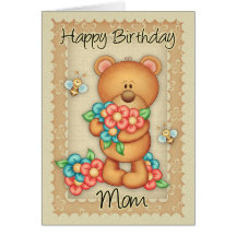 Mom Birthday Card With A Bunch Of Birthday Hugs -
