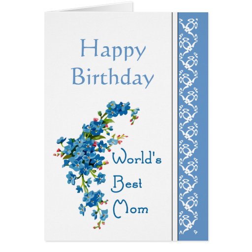 Mom Birthday Poem & Flowers Card Zazzle