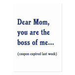 Mom Boss of Me Business Card Templates