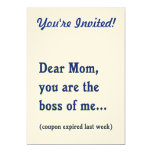 Mom Boss of Me Personalized Invitations