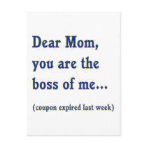 Mom Boss of Me Postcards