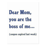 Mom Boss of Me Postcards