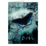 Mom Butterfly Birthday Card - Blue Butterfly Birth